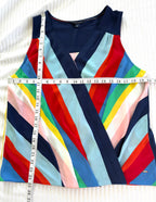 Faux Wrap Tommy Hilfiger Sleeveless Blouse | Size M at Blue Sparrow Shop measuring 40" bust and 25" length