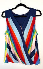 Faux Wrap Tommy Hilfiger Sleeveless Blouse | Size M at Blue Sparrow Shop on hanger