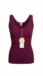 Fuscia coloured Bamboo Tank top by C'est Moi at Blue Sparrow Shop 