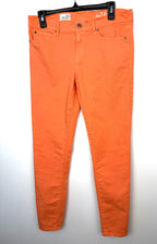 GAP 1969 orange skinny jeans women size 28 mid rise stretch denim on hanger