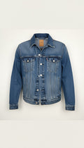 GAP Classic Denim Trucker Jacket | Oversized XS at Blue Sparrow Shop