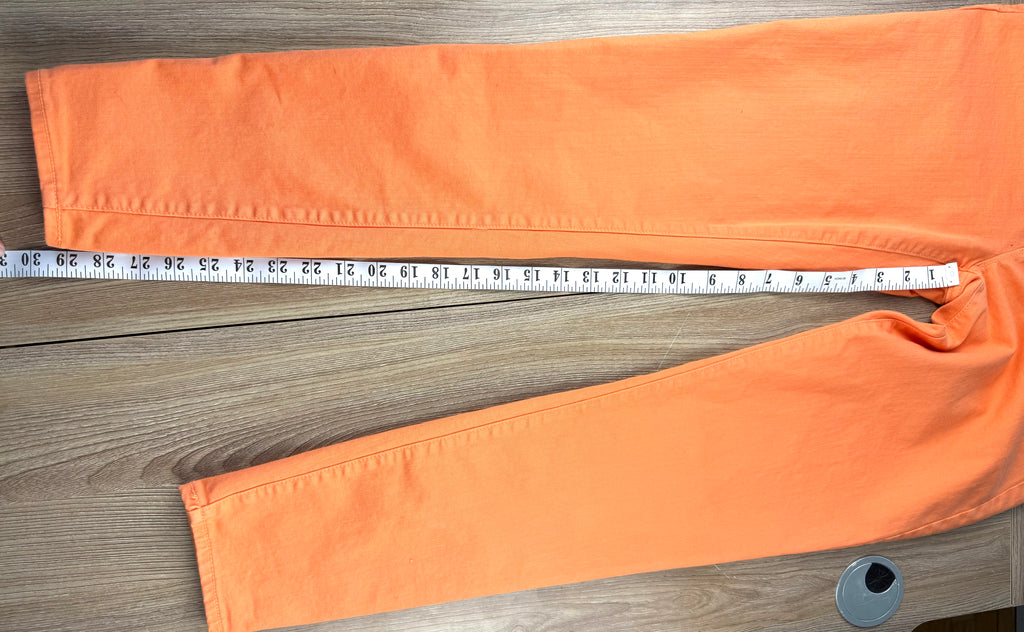 Gap 1969 orange denim legging jeans measuring 30" inseam