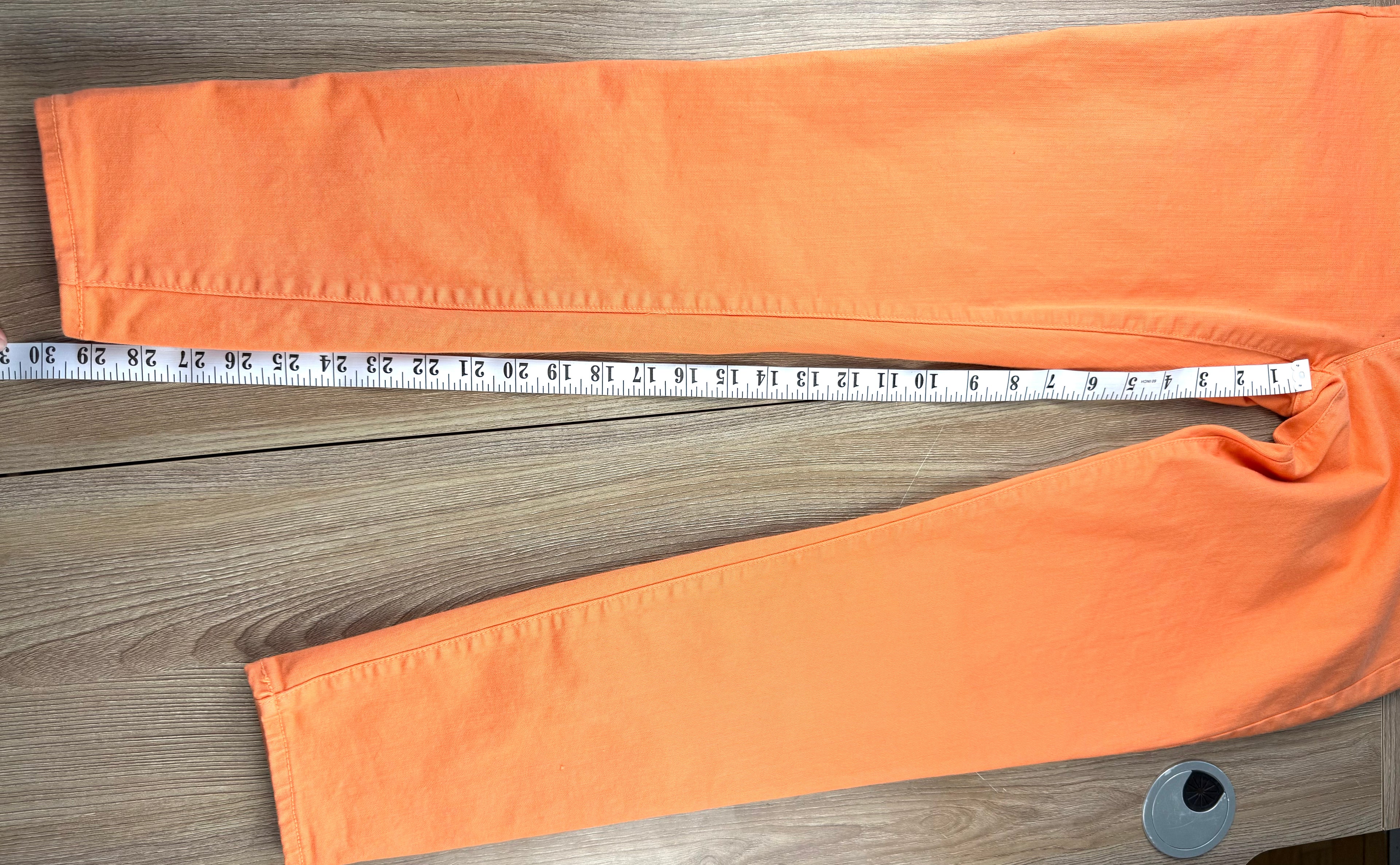 Gap 1969 orange denim legging jeans measuring 30" inseam