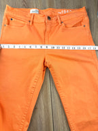 Gap 1969 orange denim legging jeans measuring 36 " hips 