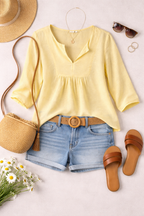 Flatlay lifestyle photo of Gap Linen Rayon Blouse | Size XL at Blue Sparrow Shop