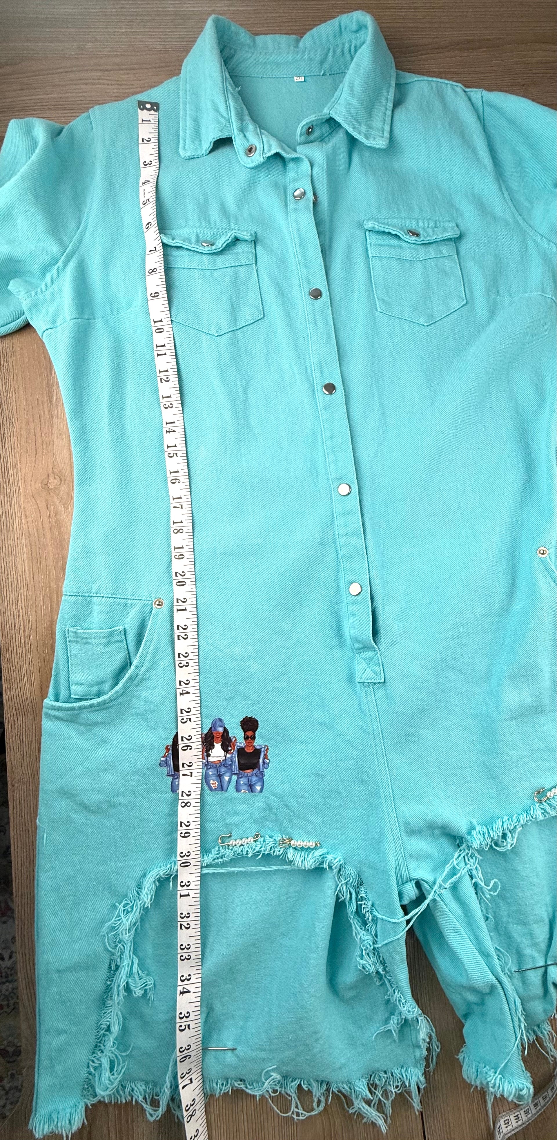 Graphic Streetwear Jumpsuit measuring 38" shoulder to hem