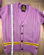 Guzzo 1969 Handmade Cotton Cable Knit Cardigan measuring 24" shoulder to hem 