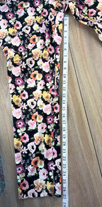H&M Slim Fit Ankle Pants with floral pattern  measuring 27" inseam 