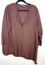 Habitat Button-Front Tunic | Size L  at Blue Sparrow Shop on hanger
