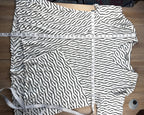 Habitat Striped Tunic Top Black and White Abstract Hem Habitat top resale measuring 46" bust shoulder to hem 28" front and 30" back