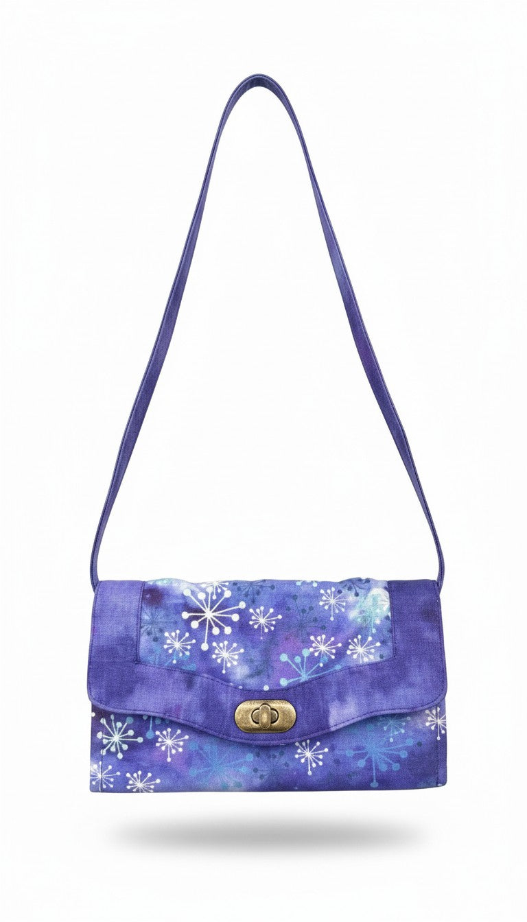 Artisan Quilted Batik Crossbody Wallet Bag at Blue Sparrow Shop 