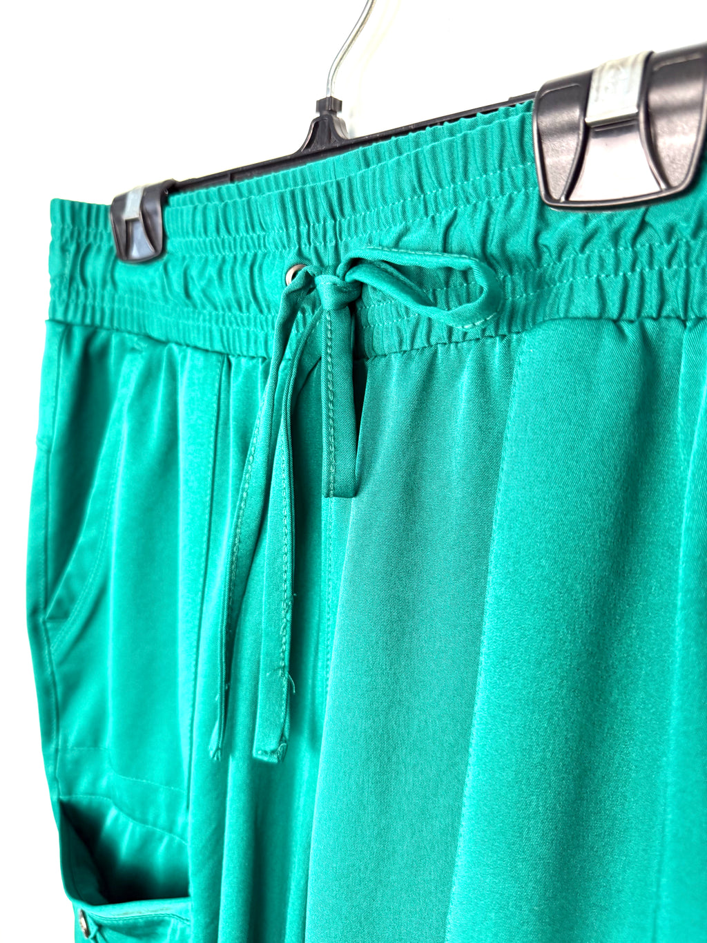 Healing Hands Shamrock green scrub pants waist  on hanger