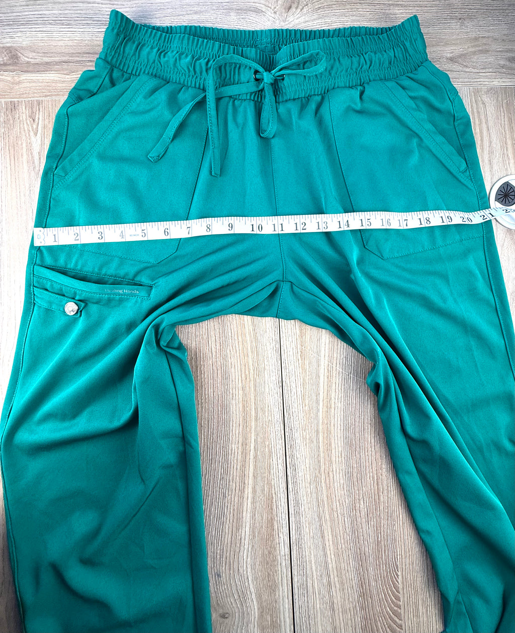 Healing Hands jogger-style pants measuring 42" hip
