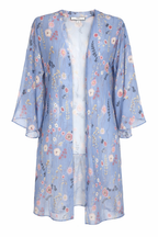 Hilary Radley Kimono | Blue Hilary Radley Long Duster Jacket Boho Style at Blue Sparrow Shop