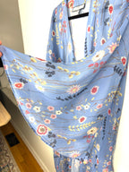 Hilary Radley blue floral kimono | boho duster sleeve detail 