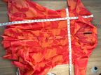 IC by Connie K Silk Blend Blouse in coral and orange measuring 38" bust and 28-31" shoulder to hem 