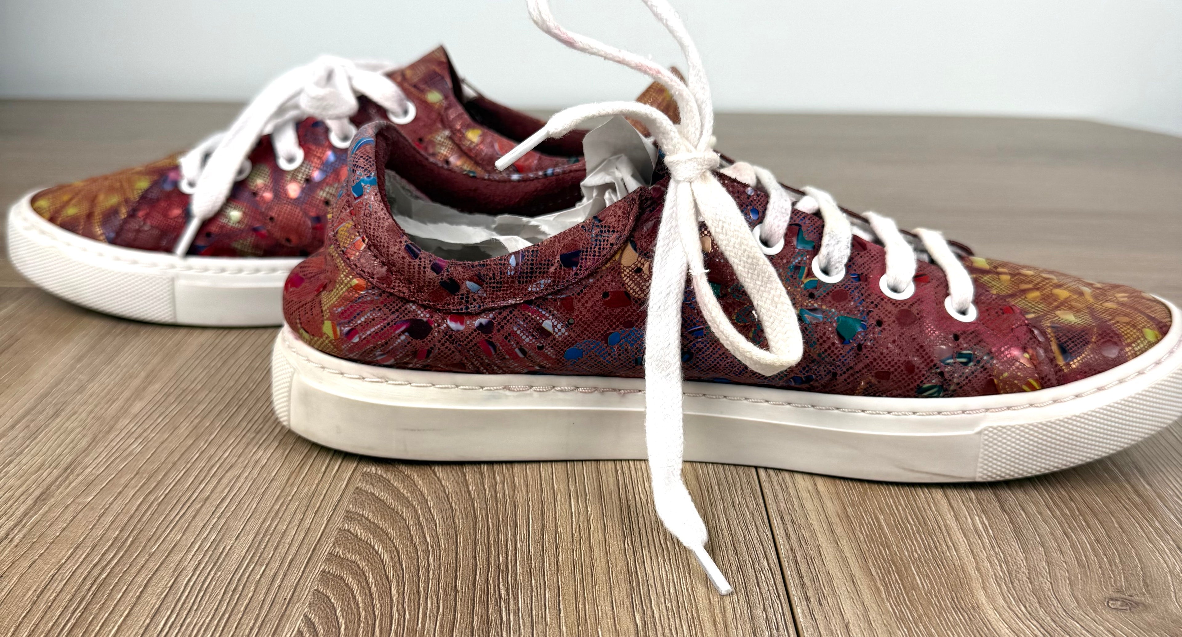 Bueno leather Stylish yet comfortable sneakers perfect for everyday wear side view 