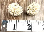 Faux Pearl Cluster Dome Stud Earrings