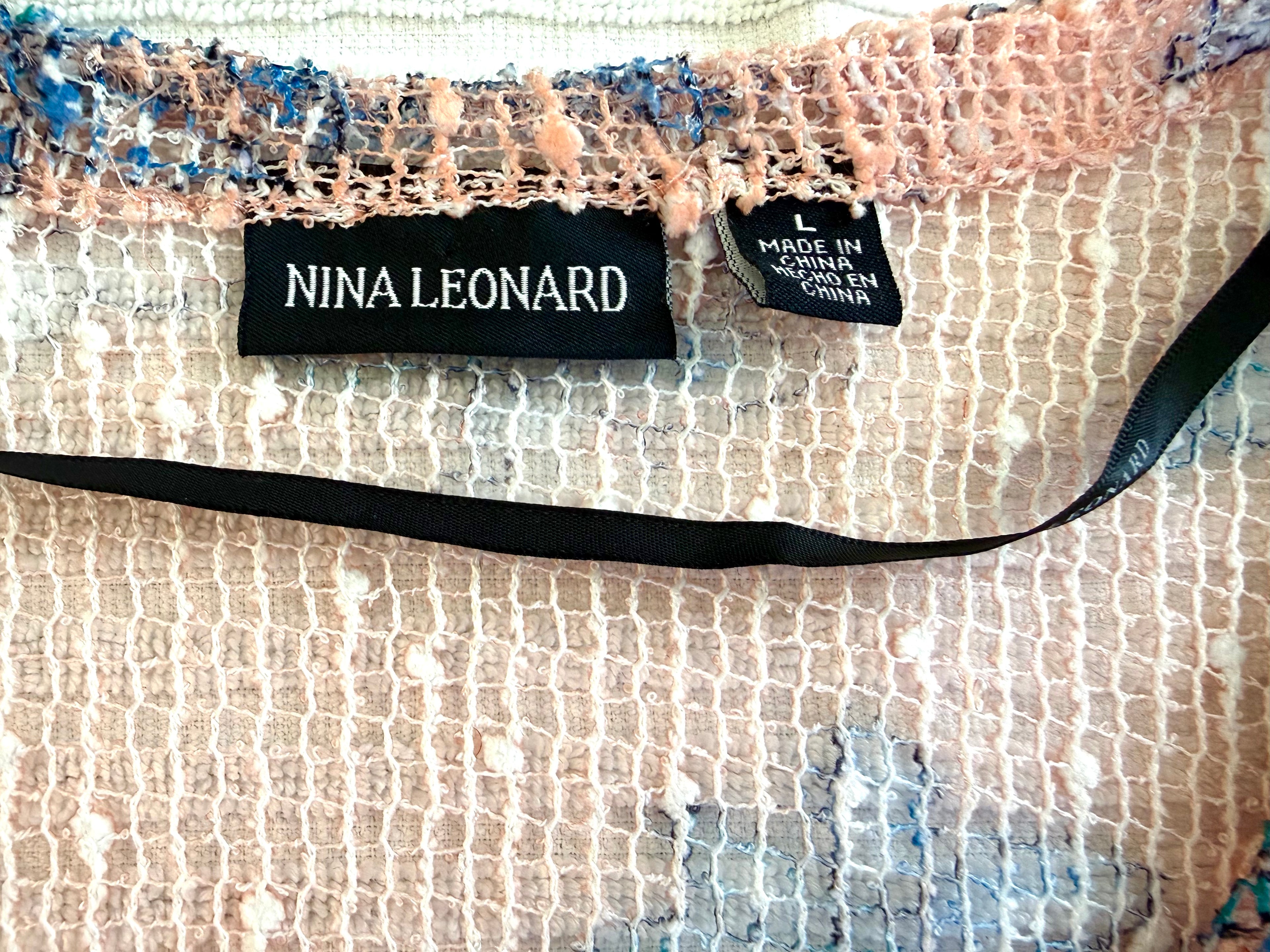 Nina Leonard Mesh Lightweight Cardigan| Size L