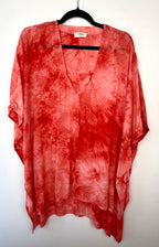 Umgee Tie Dye Tunic Top | Oversized Boho Cover Up | Resort Wear