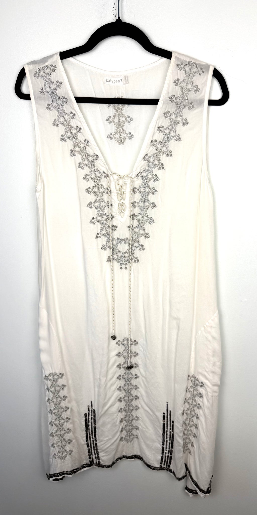 Kalypso7 Embroidered Boho Tunic Dress
