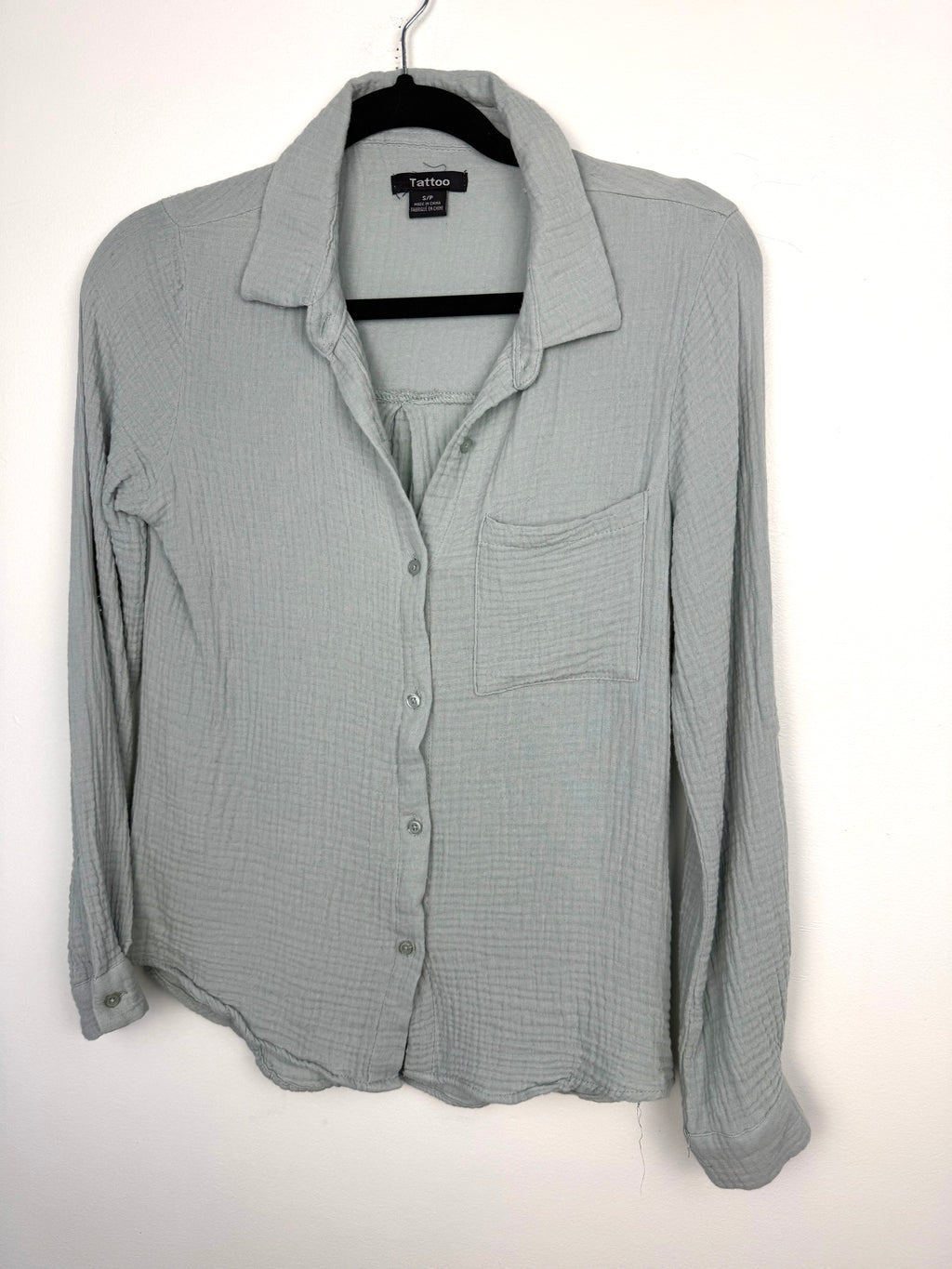 100% Cotton Button Front Shirt | Size S