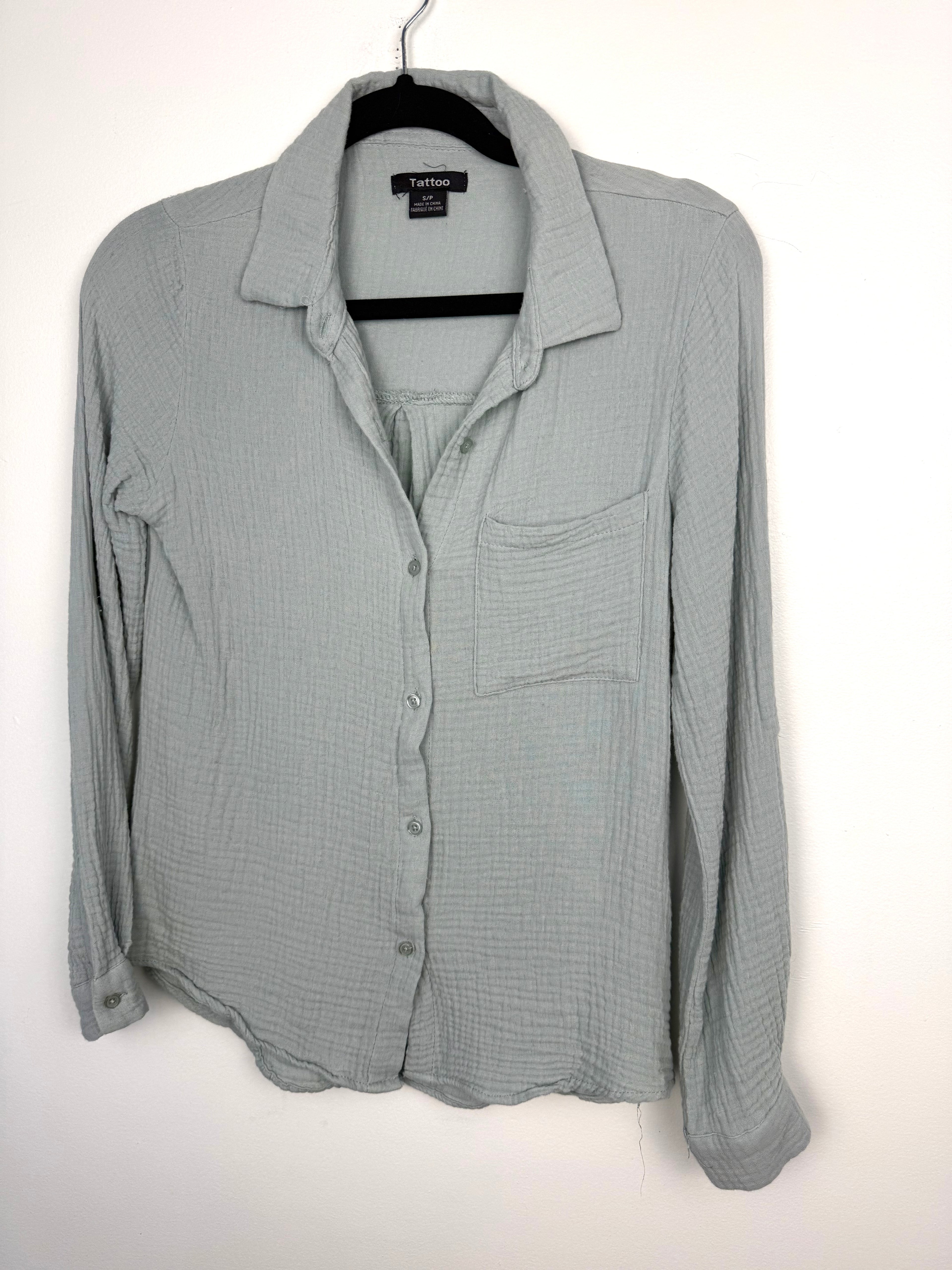 100% Cotton Button Front Shirt | Size S