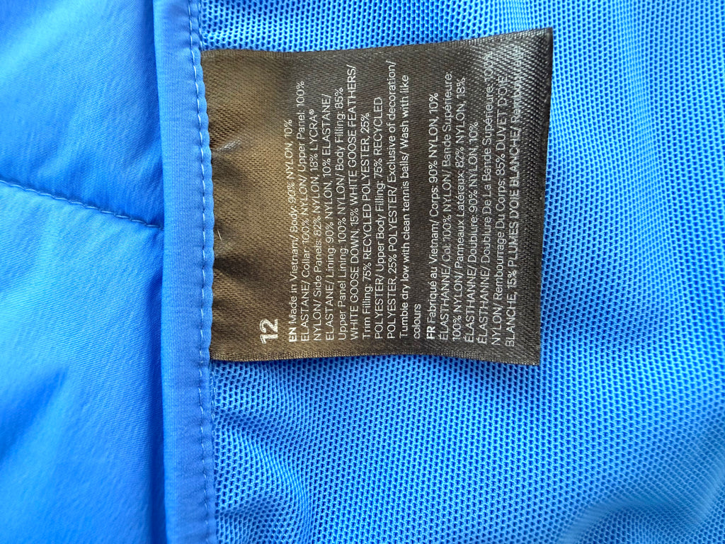 Interior mesh lining and size tag Lululemon vest women size 12.