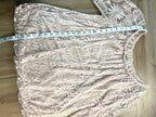 Italian Made feminine romantic top lace overlay measuring 24" from shoulder to hem
