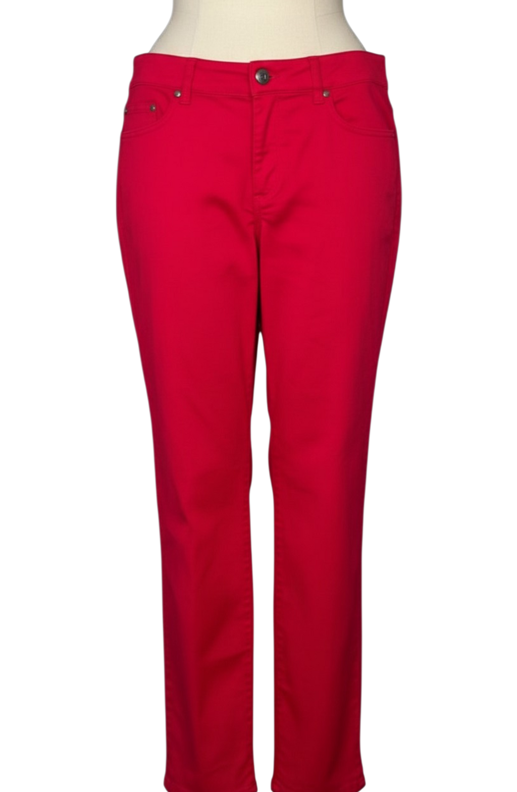 Jockey True Fit Hot Pink Straight Leg Pants Women’s Size 12 | Stretch Cotton Mid Rise Pant in Hot Pink