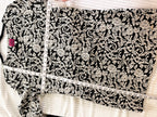 Joules Black & Cream Floral Jacquard Tunic Dress | Size 8 measuring 38" bust and 31" length