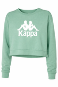 Kappa Cropped Sweatshirt in mint green at Blue Sparrow Shop