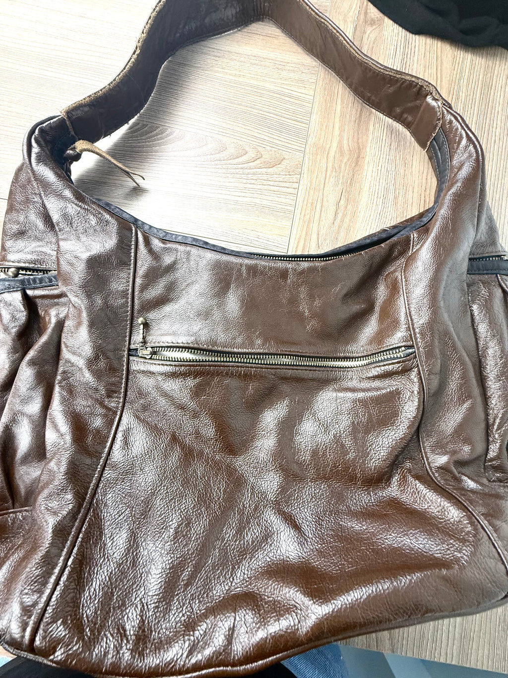 Karen Gunn Handmade Leather Crossbody Bag-The Ella and Louella soft leather bag full view