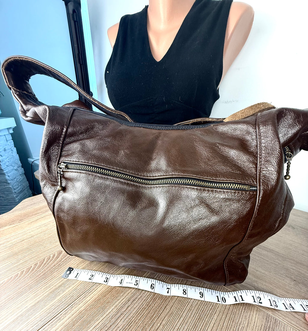 Karen Gunn Handmade Leather Crossbody Bag-The Ella and Louella width of bag