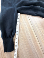 Karl Lagerfeld Paris cropped Black Cardigan measuring 11" sleeve length