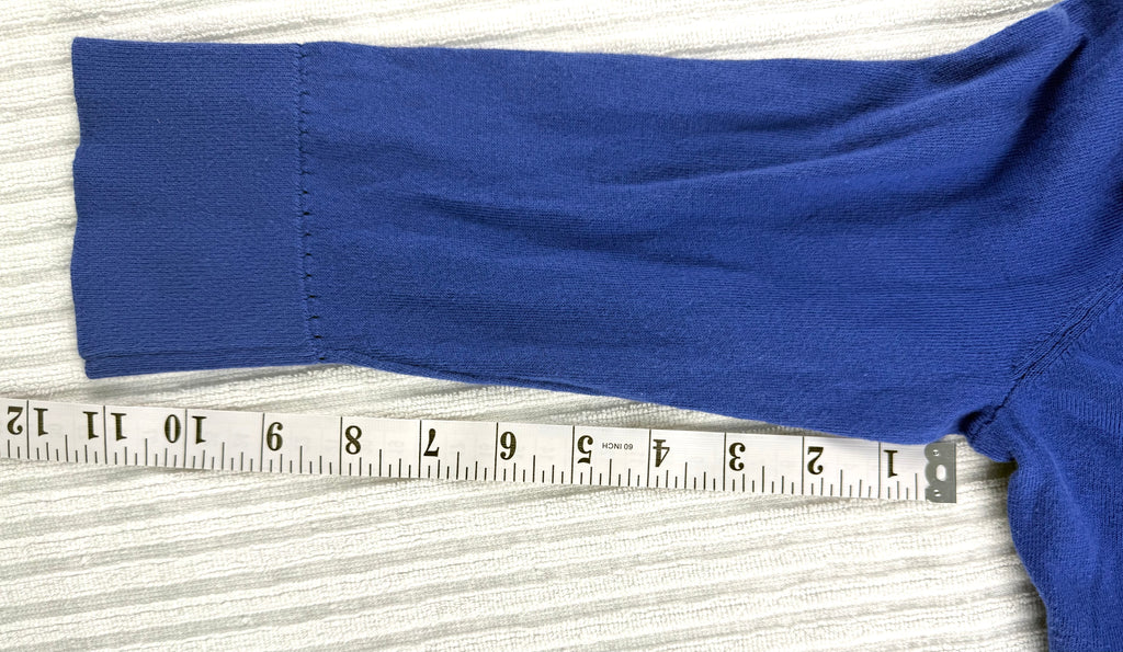 Kate Spade New York 100% Cotton Cardigan  at Blue Sparrow Shop measuring 11" sleeve 