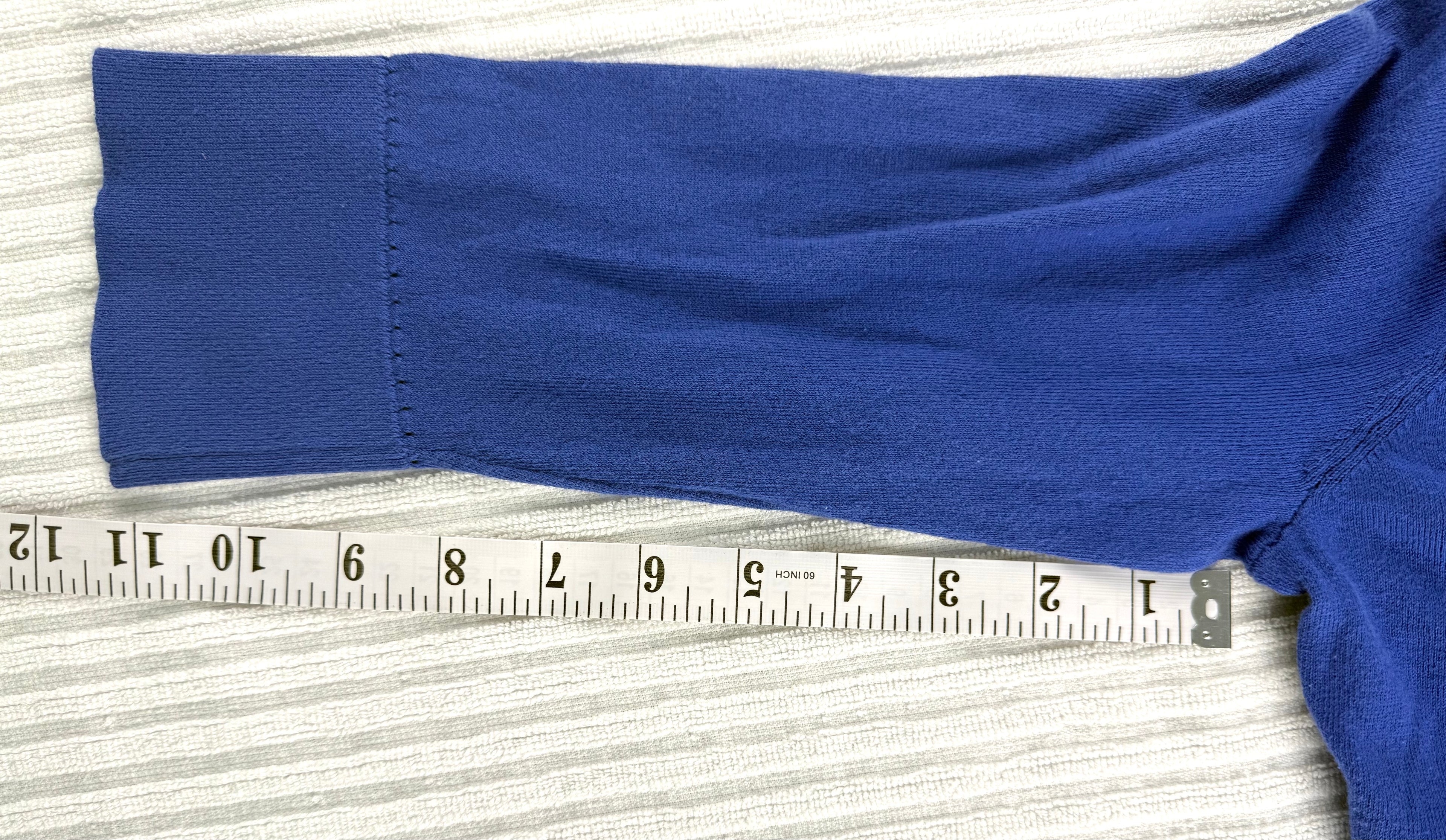 Kate Spade New York 100% Cotton Cardigan  at Blue Sparrow Shop measuring 11" sleeve 