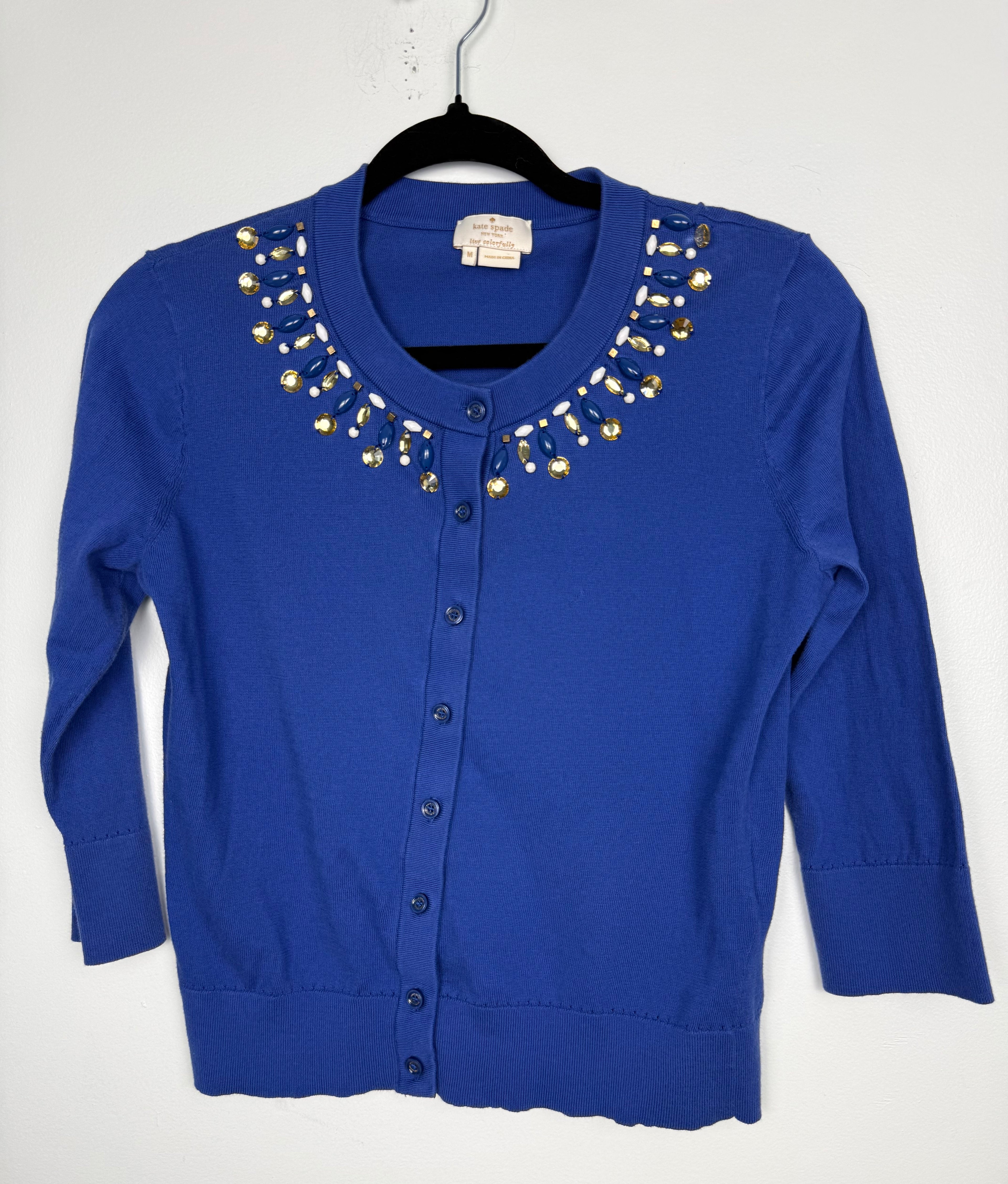 Kate Spade New York 100% Cotton Cardigan  at Blue Sparrow Shop  on hanger