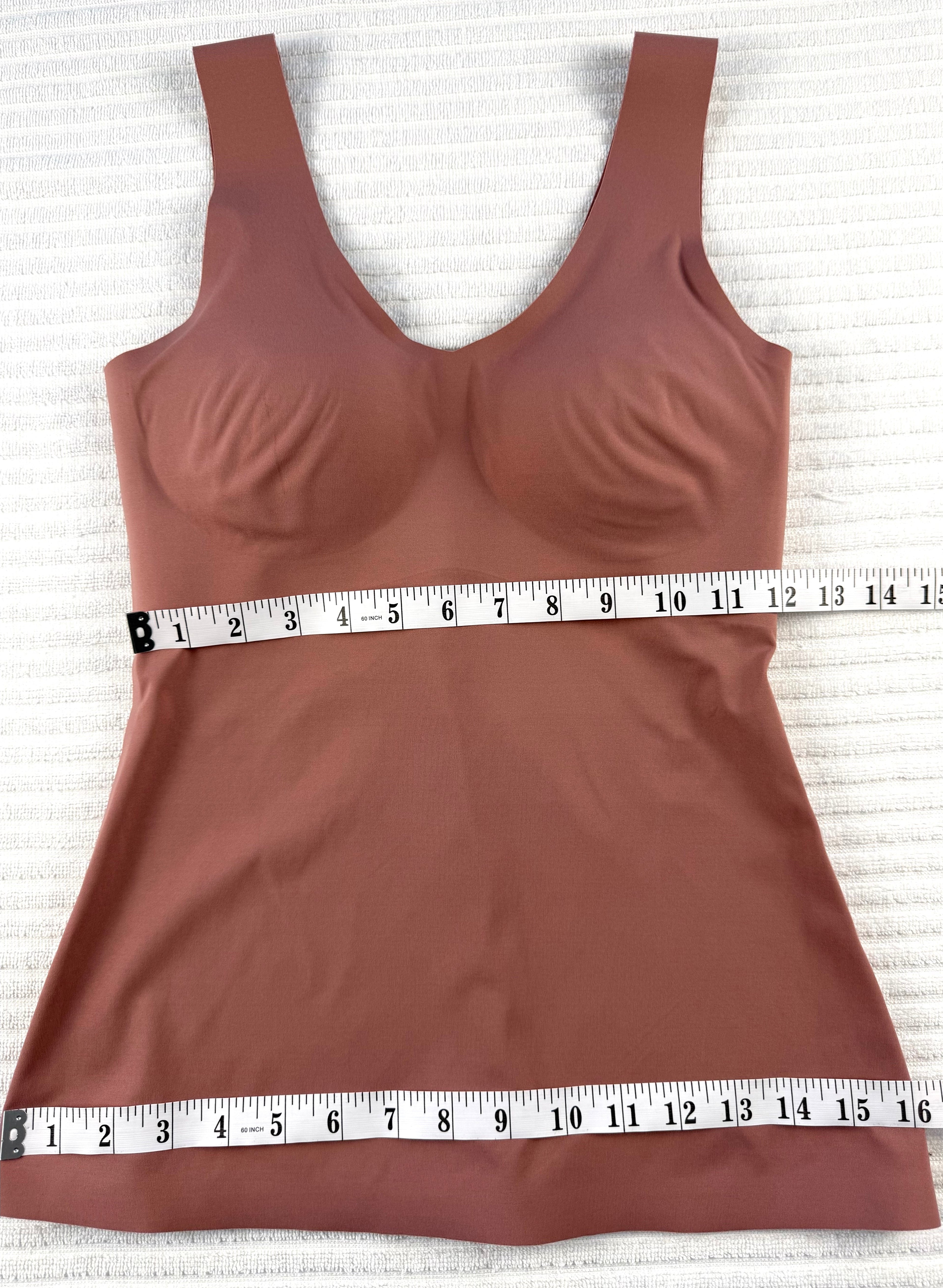Knix Cami Shaper with Built-In Bra | Size S at Blue Sparrow Shop measuring 24" under bust and 32" at waist 