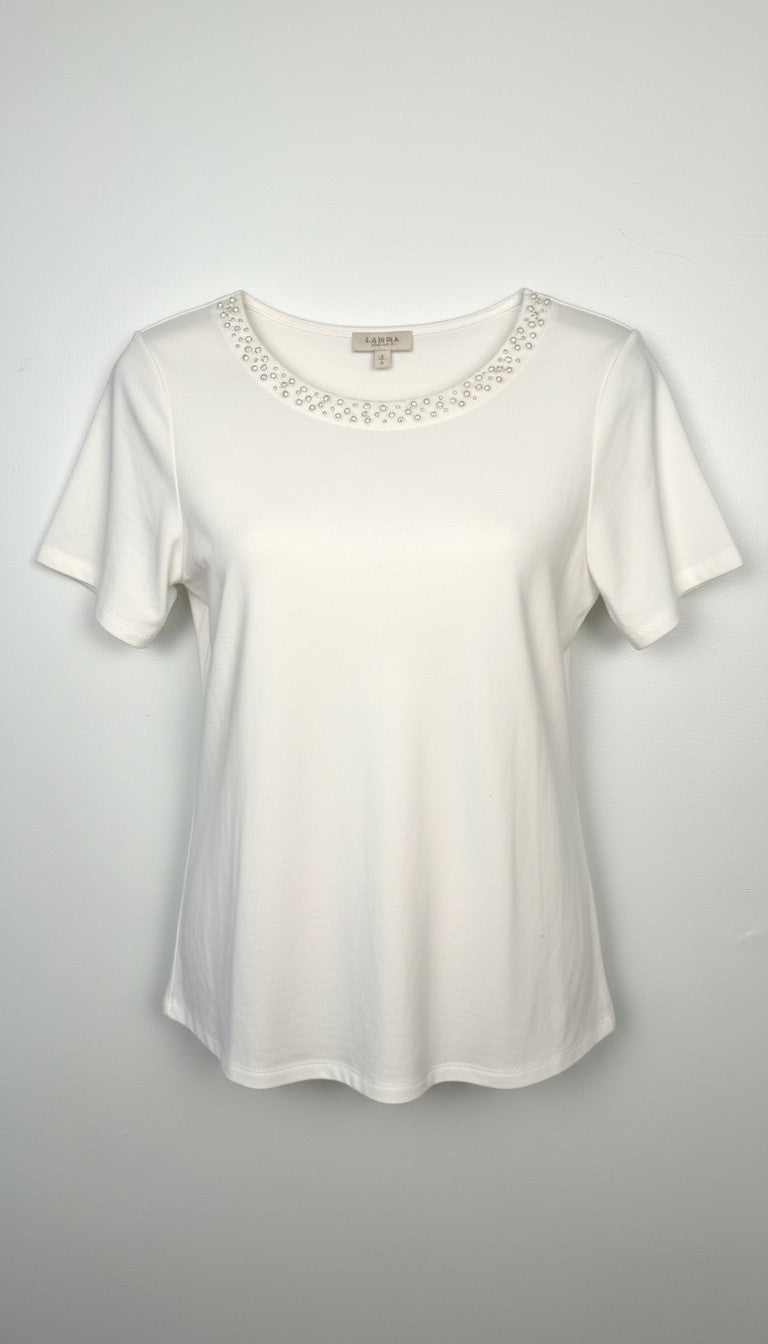 Laura_Petites_Pearl_Neckline_Top_at Blue Sparrow Shop