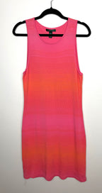 Lauren Ralph Lauren Vintage pink coral ombre sleeveless knit dress front view