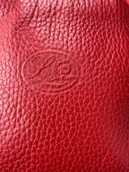 Laurentian Chief Vintage Bag circa 1990's up close of emblem  on front of bag