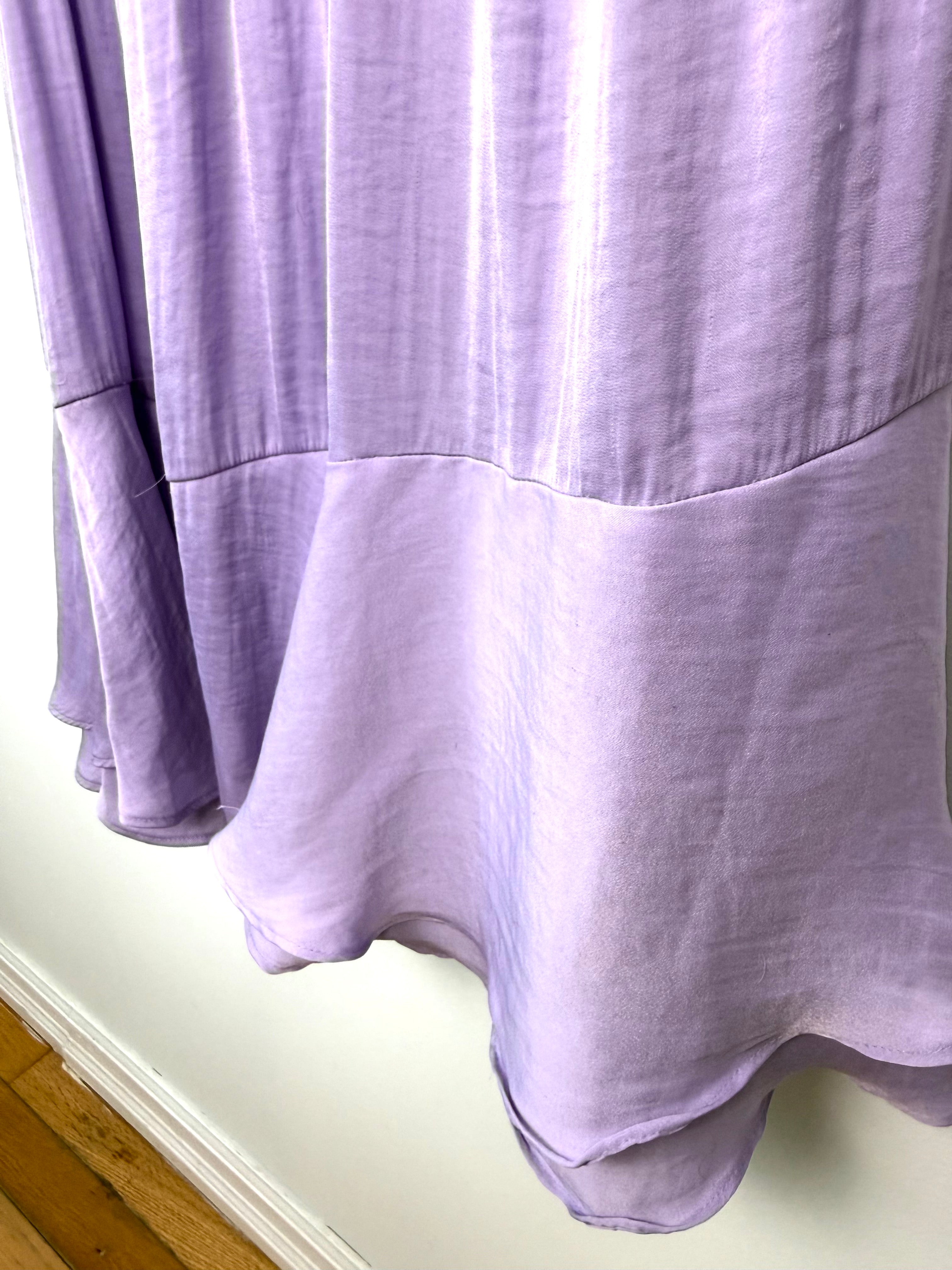 Lavender ruffle hem detail Simply Vera Vera Wang dress