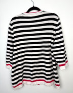 Le Grenier 2010s statement cardigan NWT - nautical stripes black and white back view 