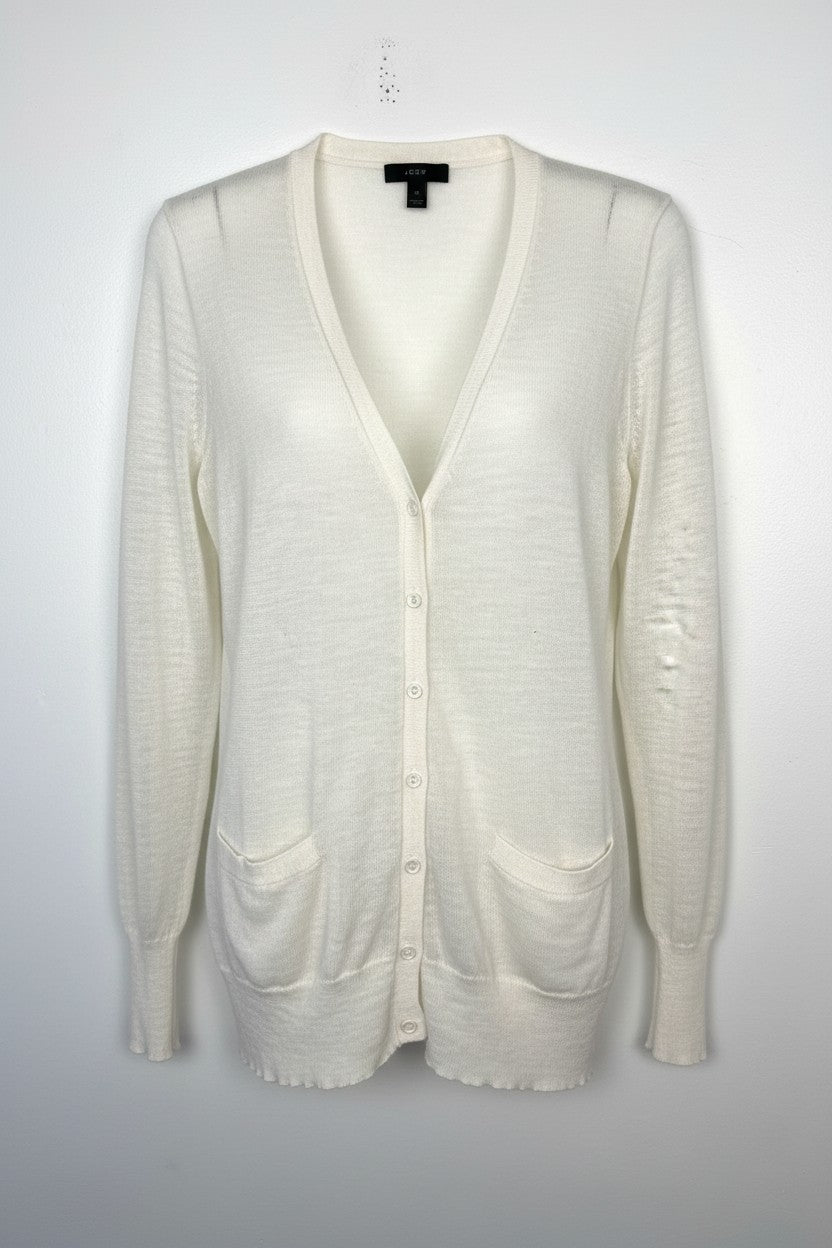 Linen Blend J.CREW Lightweight Cardigan | Size M at Blue Sparrow Shop