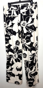 LuLaRoe Floral Wide Leg Pants with High Waist  back view