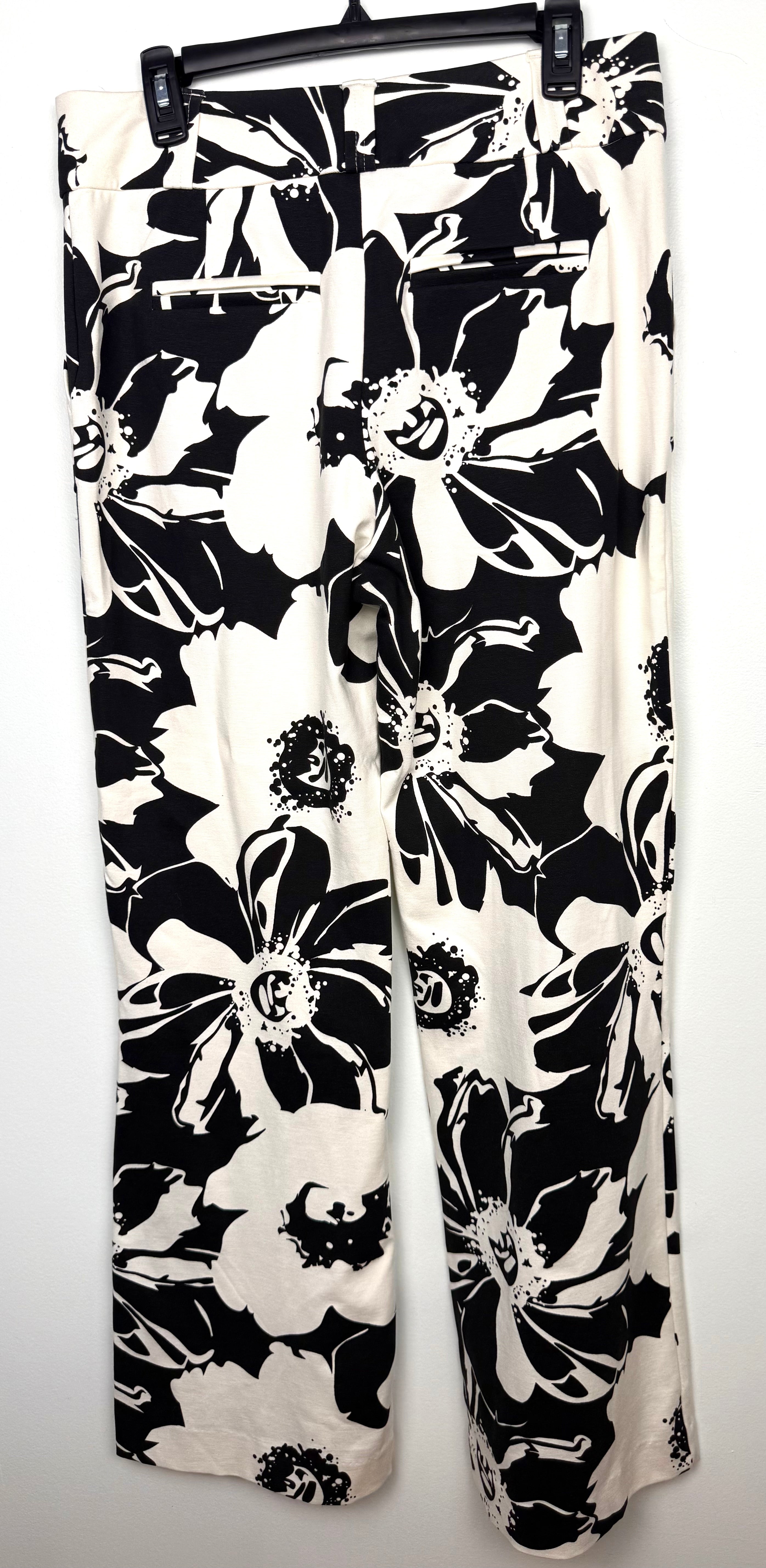 LuLaRoe Floral Wide Leg Pants with High Waist  back view