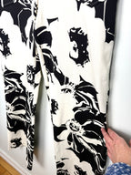 LuLaRoe Floral Wide Leg Pants with High Waist  showing how legs fall 