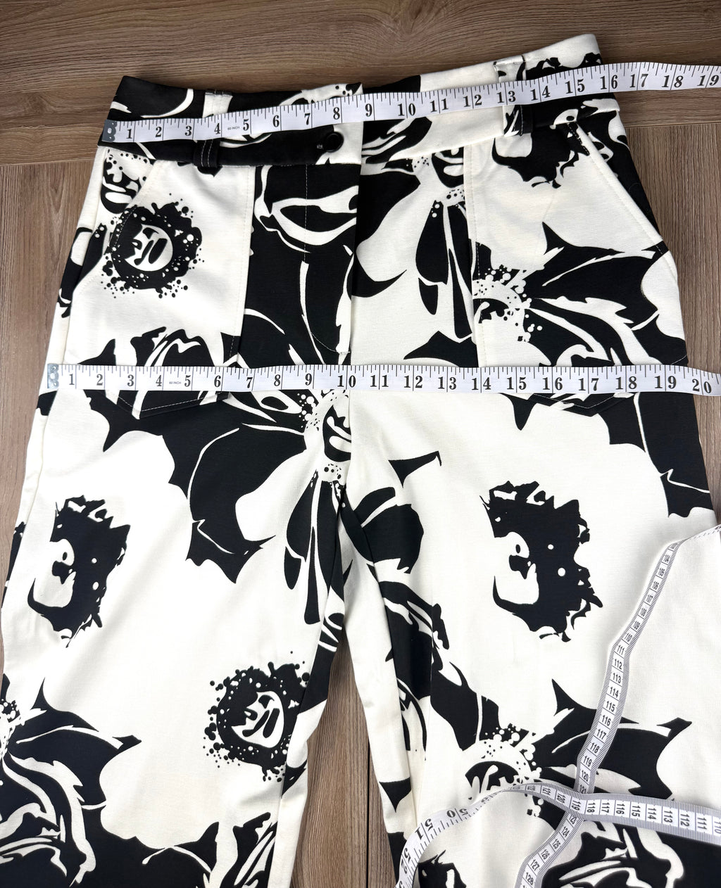 LuLaRoe Floral Wide Leg Pants with High Waist  waist 32" hips 39"