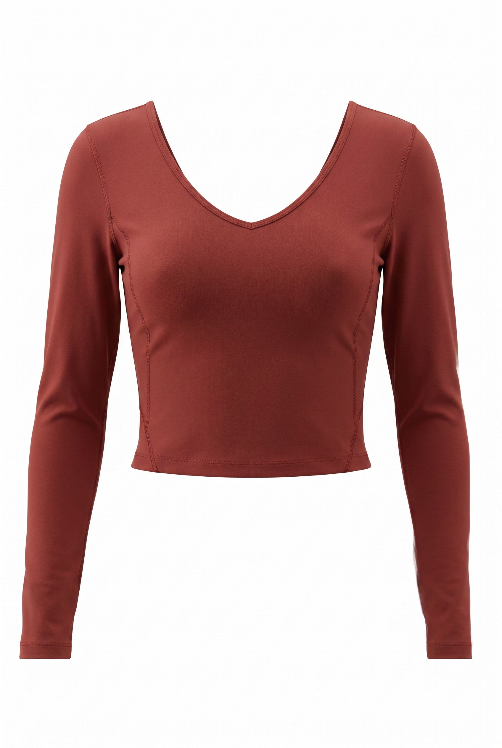 lululemon All It Takes Nulu V-Neck Long-Sleeve Shirt | Size 6 on white background